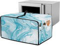 Doojoayie 6 Slice Toaster Cover Bread Machine Cover with Top Handle Design Kitchen Small Appliance Dust Protetor Stain Resistant Universal Fit Marble Print