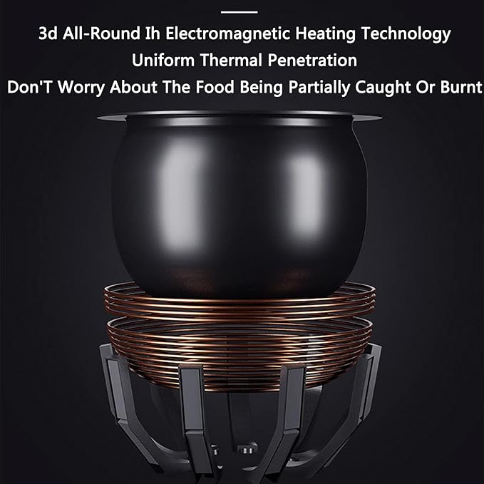 6L Full Automatic Cooking Machine Drum Rotation Non-Stick Coated Inner PotThree Levels of fire Power Adjustment
