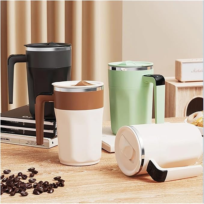 Self Stirring Coffee Mug Automatic Stirring 400ml Smart Mixing Cup Mini Electric Coffee Self Mixing Mug Lazy Milkshake Rotating BlenderElectric Stirring Cup(Brown)