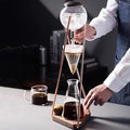 Ice Drip Brewer Ice Drip Coffee Maker with 500ml Borosilicate Glass Pot Stainless Steel Frame &amp Adjusting drip rate valve Slow Drip Technology for Coffee Lover to Make 3-5 Cups