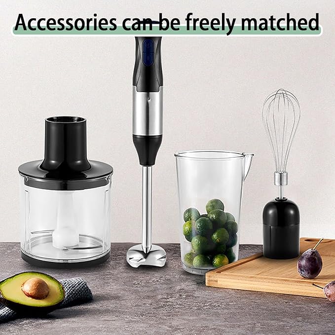 4-in-1 Electric Blender Handheld Immersion Beater stand mixer Meat Grinder with 5 Speed 1000W Multi Function Stick Blender for Food Purees Juices and More