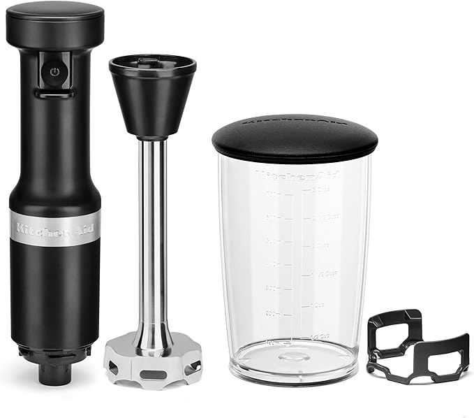 KitchenAid K150 48oz Ice Crushing Blender with Personal Jars Variable Speed Hand Blender with Blending Jar
