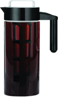 Willow &amp Everett Cold Brew Coffee &amp Iced-Tea Maker Pitcher 1.3 L Glass Dispenser Metal &amp Plastic Lid Mesh Filter Iced Coffee &amp Sun Tea Brewing System