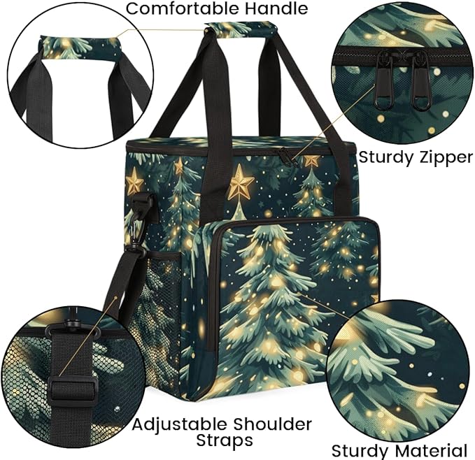 Cartoon Tree Coffee Maker Carrying Bag Abstract Tree Travel Storage Bag Compatible with K-Mini or K-Mini Plus Single Serve Coffee Brewer Carrying Case with Multiple Pockets &amp Shoulder Strap