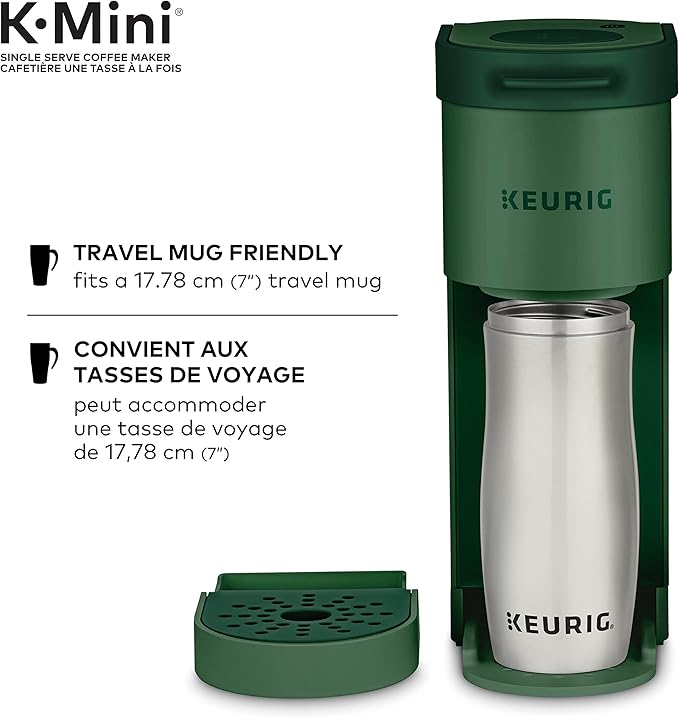 Keurig K-Mini Single Serve K-Cup Pod Coffee Maker Featuring An Ultra-sleek Design Evergreen