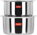 Sumeet Stainless Steel Tope Set 5 L 6 L 2 Piece (Steel) 1 Liter