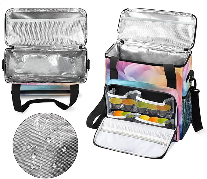 Tie Dyeing Coffee Maker Carrying Bag Mandala Portable Travel Storage Tote Bag Compatible with K-Mini or K-Mini Plus Single Serve Coffee Brewer Carrying Case with Multiple Pockets &amp Shoulder Stra