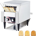 Commercial Conveyor Toaster 450 Slices/Hour Stainless Steel Toaster Oven with Dual Heating &amp 7-Speed Belt for Bagels/Buns/Bread in Cafes/Buffets