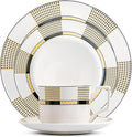 bone china dinnerware set tableware set 24-piece dish set for 6 dinner plate set cups and plates sets for kitchen round plates dishwasher safe kitchen dishes set for housewarmingpartydinner