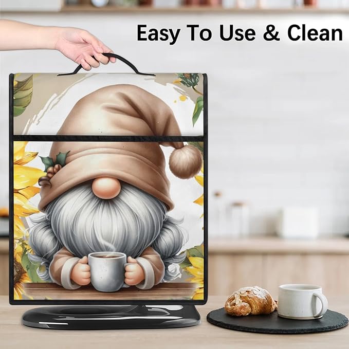 cfpolar Kitchen Aid Mixer Cover Compatible with 6-8 Quarts Flower Dwarf Sunflower Stand Mixer Cover Kitchen Aid Mixers Accessories Appliance Organizer Bag Dust Covers with Zipper Pocket