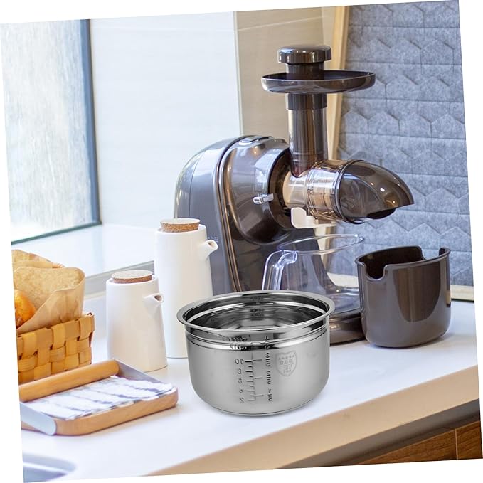 VOSAREA 1set Stainless Steel Inner Pot with Steaming Basket for Electric Pressure Cooker Capacity for Rice Soups Steamed Foods Convenient Draining for Healthier Cooking
