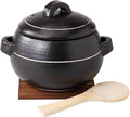 Japanese Donabe Rice Cooker - 3 Go with Bamboo Rice Scoop and Trivet Mat - Banko Ware - Made in Japan