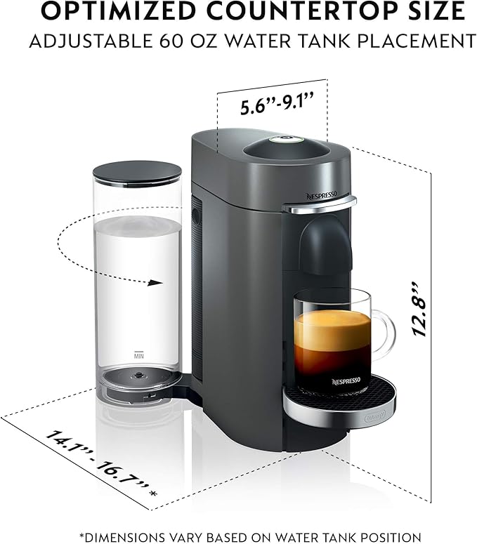 De'Longhi Nespresso Vertuo Plus Coffee and Espresso Maker by De'Longhi Titan