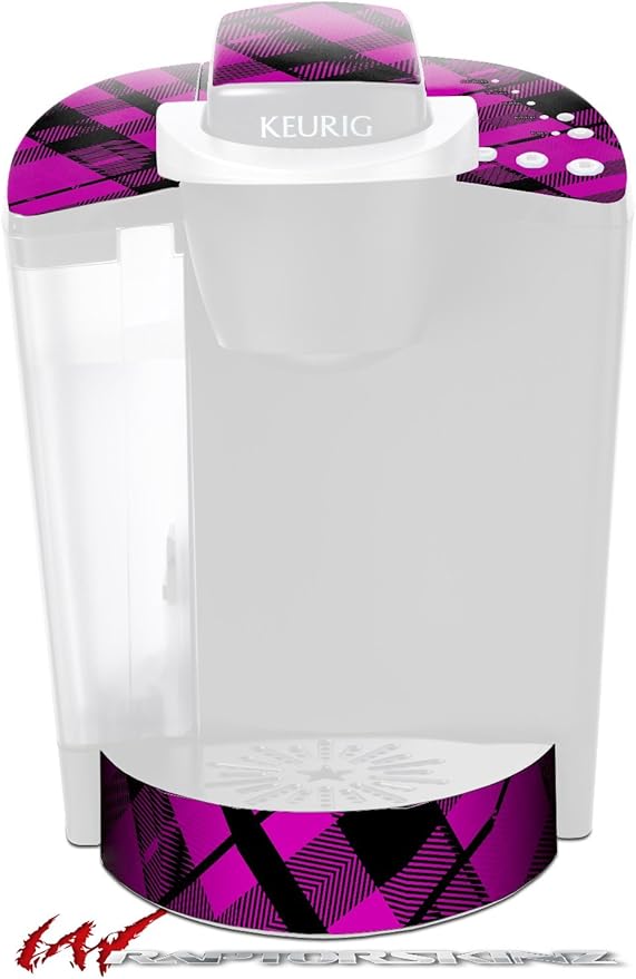 Decal Style Vinyl Skin compatible with Keurig K40 Elite Coffee Makers Pink Plaid (COFFEE MAKER NOT INCLUDED)