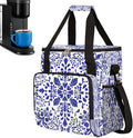 Talavera Mexican Style Coffee Maker Carring Bag Travel Carrying Storage Tote Bag Compatible with Keurig K-Mini or K-Mini Plus Portable Single Serve Coffee Brewer Case with Pockets for K-cup Pods