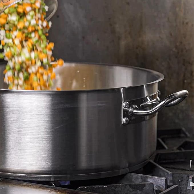 Stainless Steel Cookware Set With 2 Qt. and 4.5 Qt. Sauce Pans 9.5 Non-Stick Frying Pan and Covers Pots And Pans Set Stainless Steel Induction Ready (6 Piece)