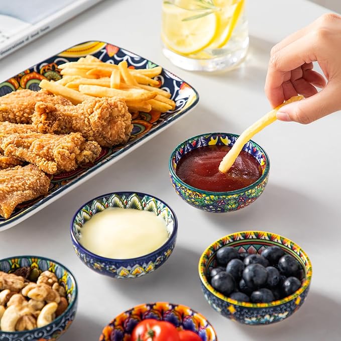 vancasso 12 Pieces Dinnerware Sets 2.7 Oz Dipping Bowls