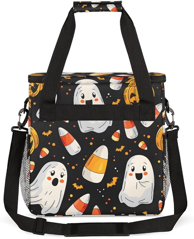 Cartoon Pumpkin Coffee Maker Carrying Bag Halloween Pumpkin Travel Storage Bag Compatible with K-Mini or K-Mini Plus Single Serve Coffee Brewer Carrying Case with Multiple Pockets &amp Shoulder Str