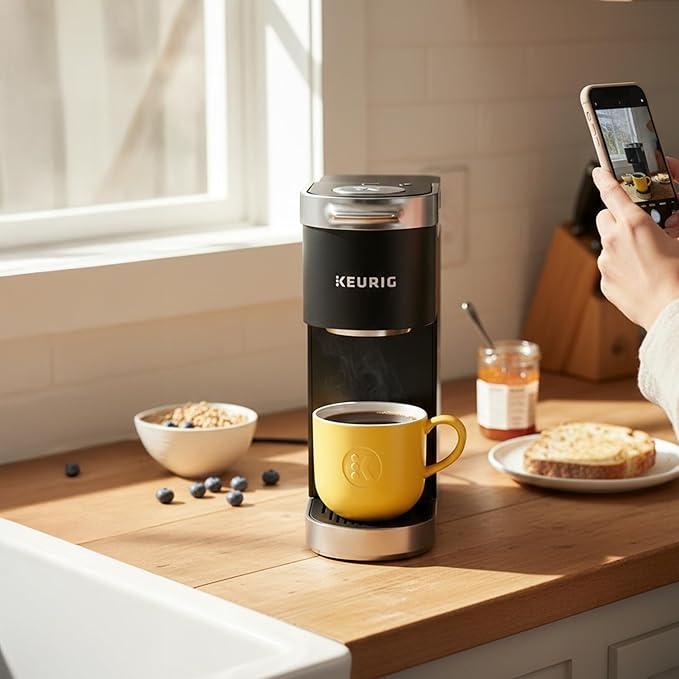 Keurig K-Mini Plus Single Serve Coffee Maker with 5-inch Brewer 6 to 12 Pounds Brew Size K-Cup Pod and Cord Storage (Black)