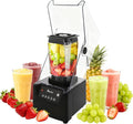 Commercial Smoothie Blender with Quiet Shield 61oz Quiet Blender for Smoothies 2600W High Powered Blenders Stainless Steel Milk Shake Machines for Smoothies Milkshakes and Sauces