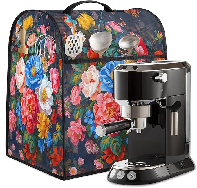 cfpolar Kitchen Aid Mixer Cover Compatible with 6-8 Quarts Color Flowers Butterfly Stand Mixer Cover Kitchen Aid Mixers Accessories Appliance Organizer Bag Dust Covers with Zipper Pocket