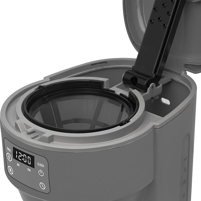 Haden Chelsea 10 Cup Digital Drip Coffee Maker with Glass Carafe Grey &amp Chrome