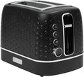Haden Starbeck 2 Slice Wide Slot Stainless Steel Toaster with Adjustable Browning Control &amp Non-Slip Feet Black &amp Chrome
