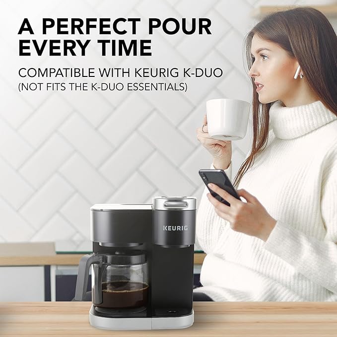 12-Cup Carafe Replacement Only Compatible with keurig-K Duo Single Serve 5100 Model Will Not Fit keurig-K Duo Essentials Single Serve Coffee Maker and K-Duo Hot &amp Ice