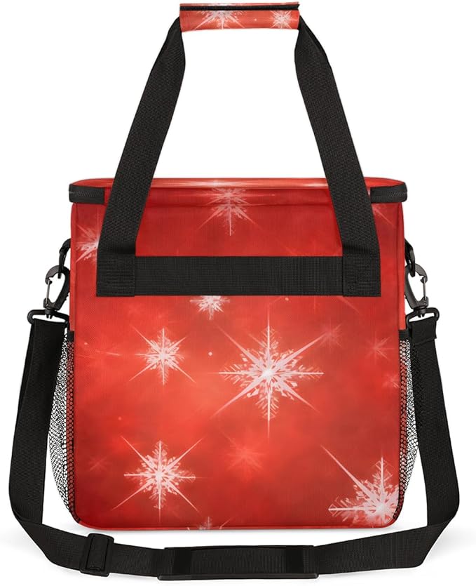 Graffiti Snowflakes Christmas Coffee Maker Carrying Bag Travel Storage Bag Compatible with K-Mini or K-Mini Plus Single Serve Coffee Brewer Carrying Case with Multiple Pockets &amp Shoulder Strap