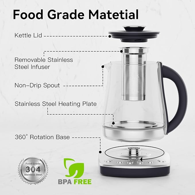 Rice Cooker 2 Cup Uncooked with 4 Cooking Functions &amp Product Image Electric Kettle With Infuser 1.5L Electric Tea Kettle With Temperature Control