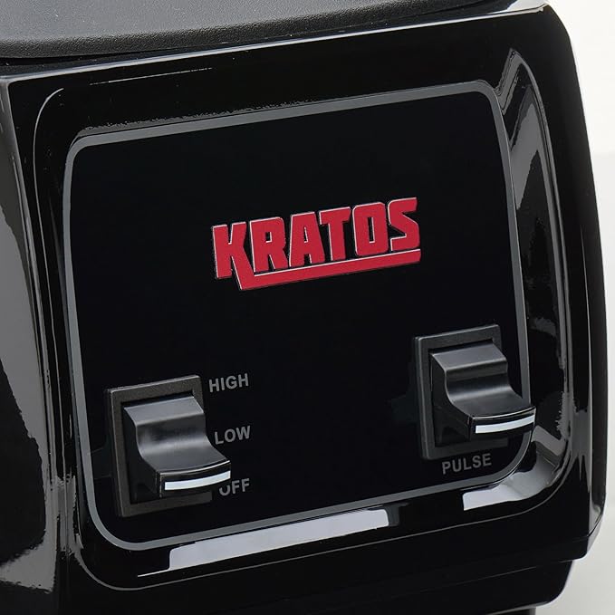 Kratos Commercial 3.5 HP Blender with Toggle Controls Pulse Feature 64 Oz. Jar 120V 1800W 5-15P Plug Black Countertop Professional Blender (29B-003)