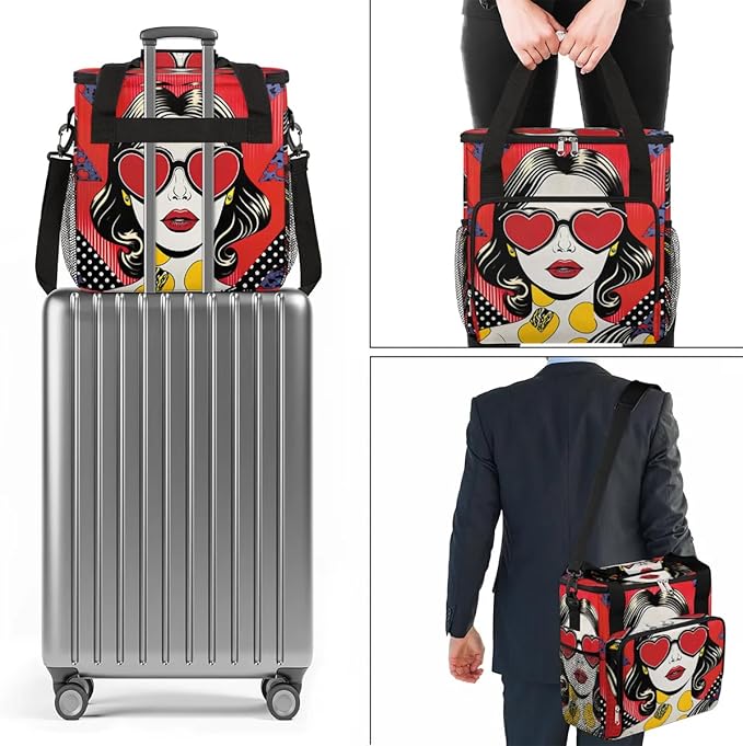Coffee Maker Carrying Bag Heart Girl Single Cup Coffee Maker Travel Bag Compatible with Keurig K-Mini or K-Mini Plus Portable Storage Bag with Shoulder StrapAZ-190