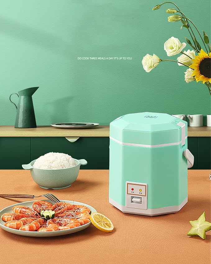 Portable Mini Rice Cooker Electric Travel Rice Cooker Small Removable Non-Stick Pot Keep Warm Function Suitable