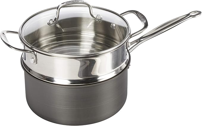 Cuisinart 17-Piece Pots and Pans Set Non Stick Hard Anodized Cookware Set Compatible with Electric Gas Cooktops Dishwasher Safe Oven Safe Pot Set Cool Grip Handles Aluminum Core for Even Heat