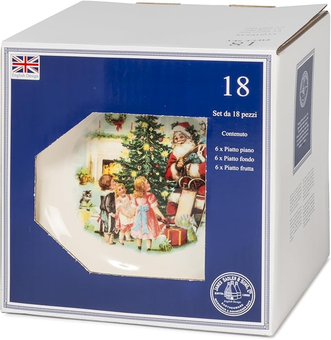 H&amph Christmas Cheer 18-Piece Dinner Set