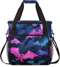 Gothic Bat Coffee Maker Carrying Bag Glitter Bat Travel Storage Bag Compatible with K-Mini or K-Mini Plus Single Serve Coffee Brewer Carrying Case with Multiple Pockets &amp Shoulder Strap