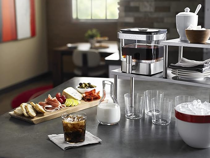 KitchenAid KCM4212SX Cold Brew Coffee Maker-Brushed Stainless Steel 28 ounce (RENEWED)