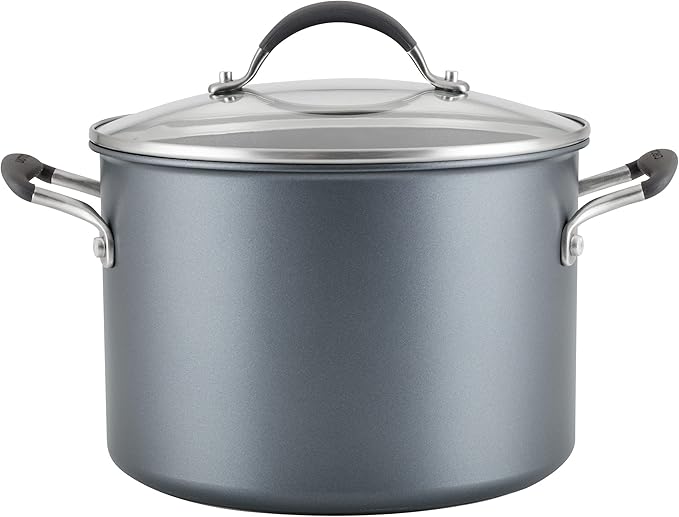 Circulon A1 Series with ScratchDefense Technology Nonstick Induction Stockpot with Lid 8 Quart Graphite