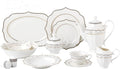 57 Piece Dinnerware Set-Bone China Service for 8 People-Noelle