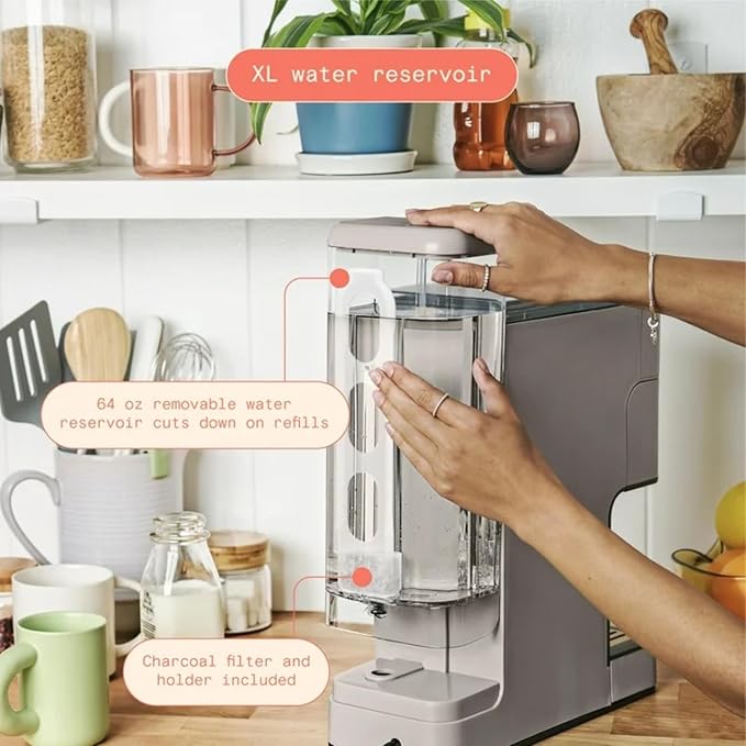 Programmable Single Serve Coffee Maker with Integrated Burr Grinder Touch Controls Fresh Custom Brew Compact Design Easy to Use