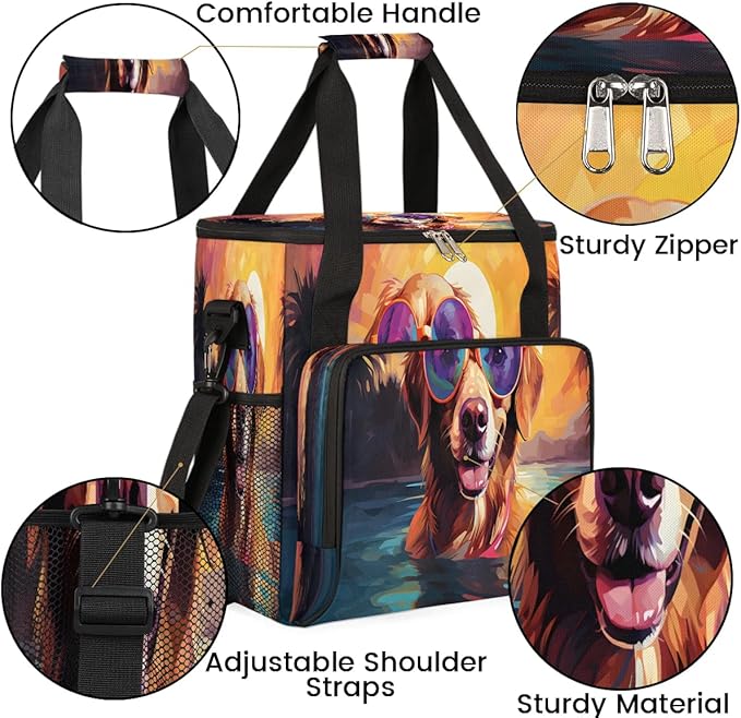 Summer Dog Coffee Maker Travel Bag for K-Mini or K-Mini Plus Single Serve Coffee Brewer Portable Storage Tote Case for Tarvel