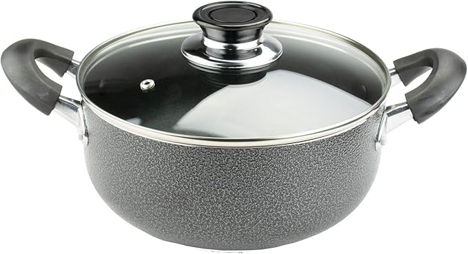 Brentwood Appliances BPS-207G 7-Piece Aluminum Non-Stick (Granite) Cookware Sets NORMAL Gray