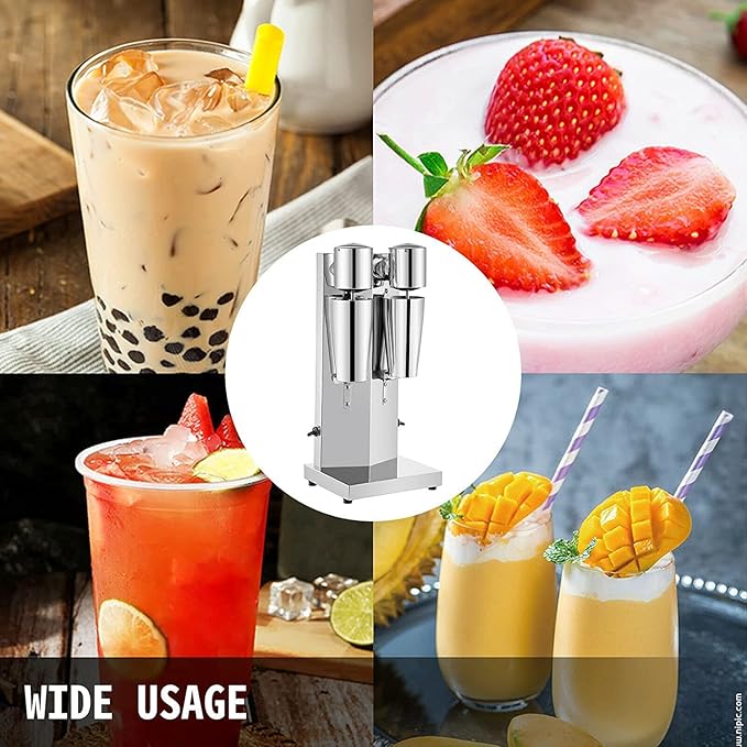 Electric Milk Shaker Machine 18000RMP Drinks Mixer Commercial Milkshake Maker Machine Milkshake Mixer Blenders with 800ml Cup for Frothy Milk Juices