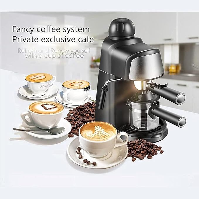 Coffee Machine Home Espresso Semi-Automatic Steam Milk Froth Coffee Maker Food Grade Filter Safe And Healthy For Latte Cappuccino 20240312