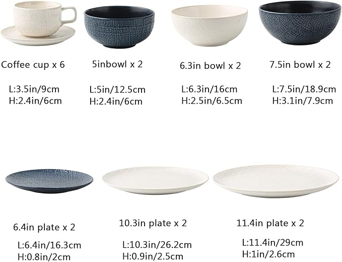 Dinnerware Sets Porcelain Bowls and Plates Sets Tableware Combination Set Kitchen Dinnerware Set for Family Gathering and Gift 18 Pcs Dish Set