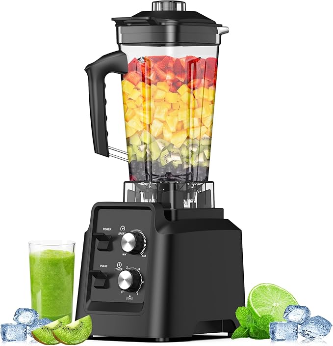 Blenders for Kitchen Smoothie Blender for Crushing Ice Puree and Frozen Fruit with Autonomous Clean BPA-Free
