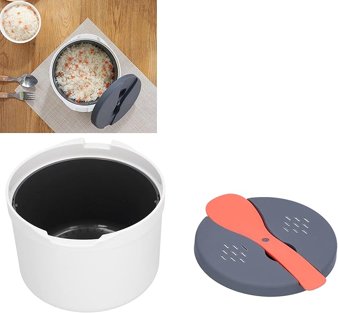 Rice Cooker MicrowaveM Cuisine Rice Cooker MicrowaveHousehold Microwave Oven Rice Cooker 2 Layer Rice Steamer High Temperature Resistant Steam Pot