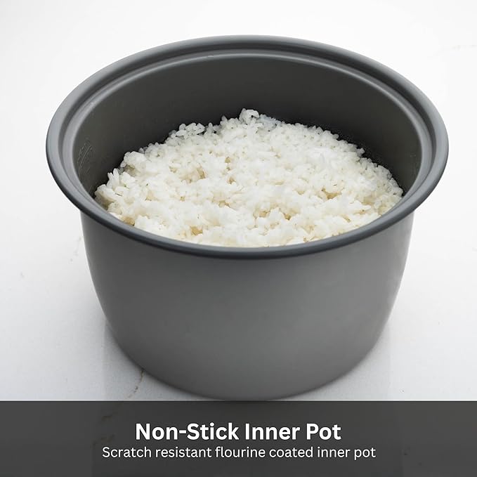 Tiger JNP-0550-LF 3 Cup Capacity White Rice Cooker with Non-Stick Inner Pot Retractable Power Cord and Keep Warm up to 12 hours (Flower)