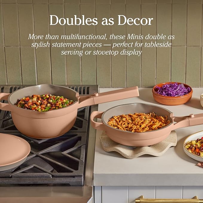Our Place Mini Home Cook Duo - 8.5 Always Pan &amp Small Perfect Pot Bundle | Multi-Functional Cookware Set Replaces 18 Pieces | Spice