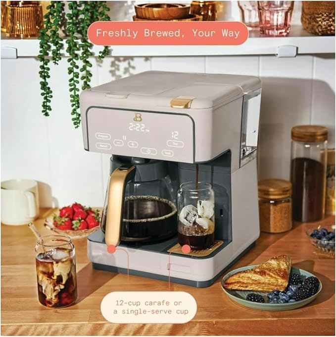 Multi-Brew Coffee Maker 12-cup carafe or a single-serve cup (Porcini Taupe)